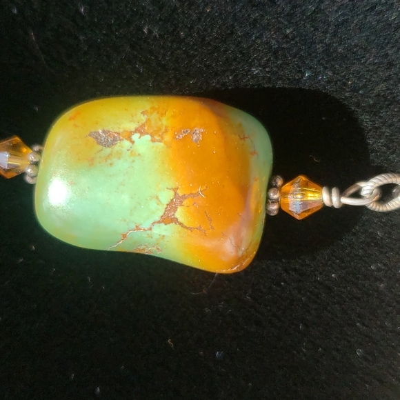 Silpada SS Necklace with Jade, Amber, Jasper & Turquoise Stones - Picture 4 of 6